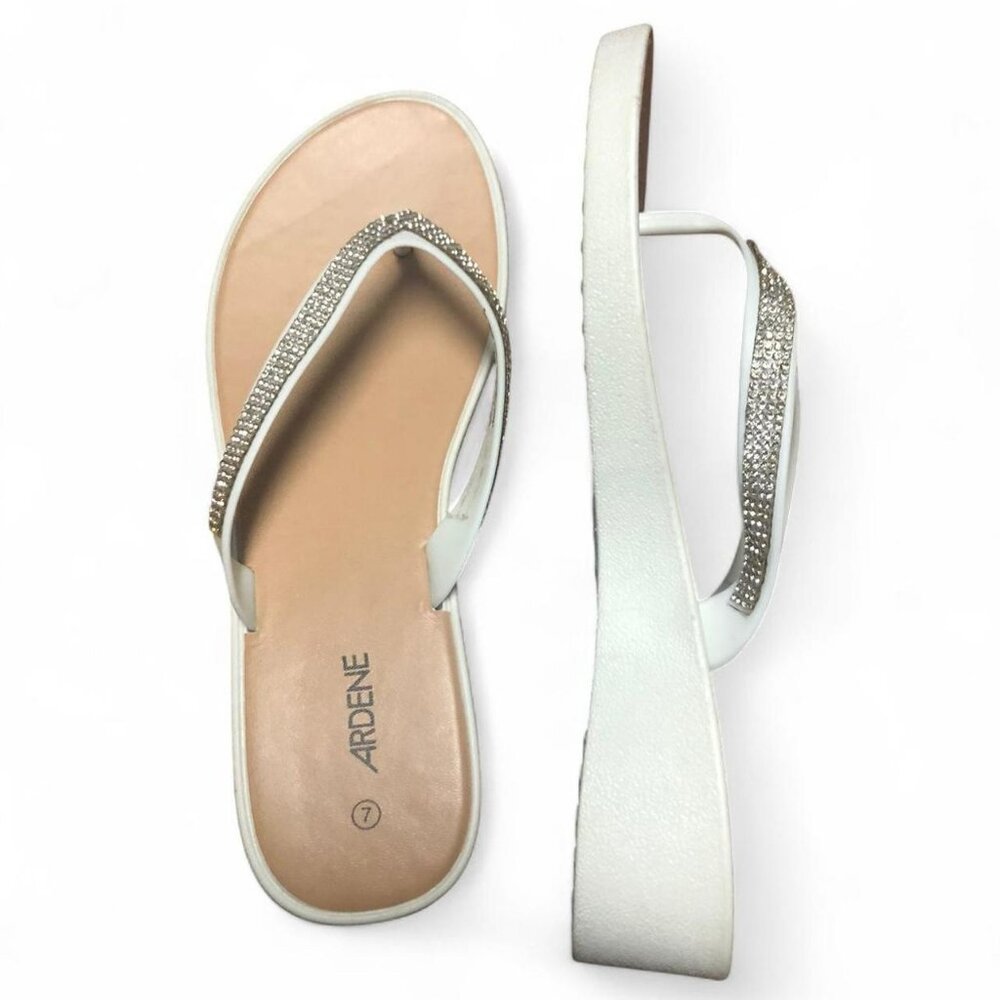 Ardene Gemstone Wedge Flip-Flops